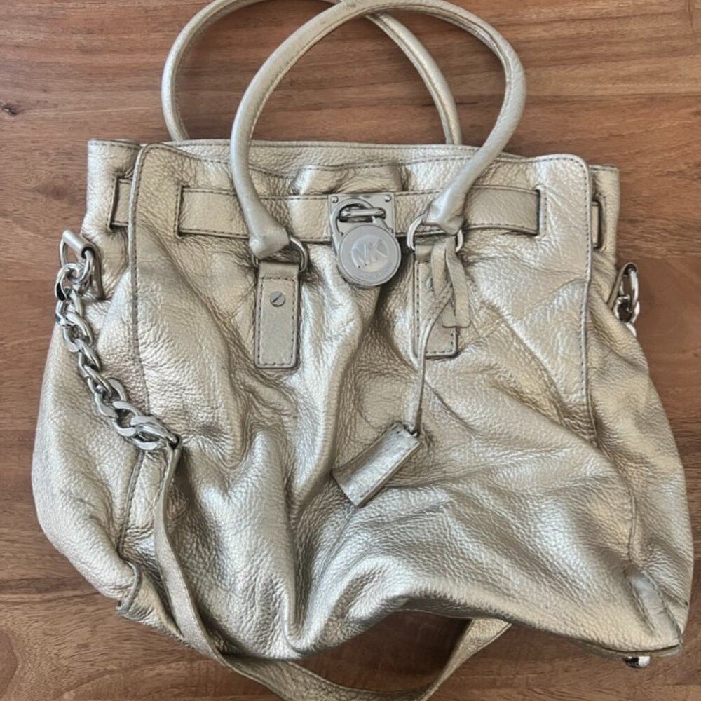 Michael Kors Hamilton Satchel Gold